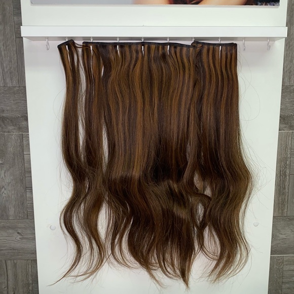 Brown Highlights #2/6/1 Clip In Extensions 1 piece - Picture 3 of 3